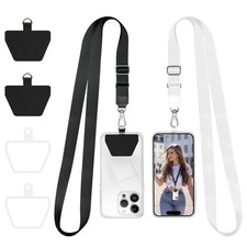 Doormoon Phone Lanyard, Universal Adjustable Neck Strap 1300mm, Black White