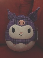 NEW Squishmallows Hello Kitty Friends Sanrio 8" Inch Kuromi Purple Plaid