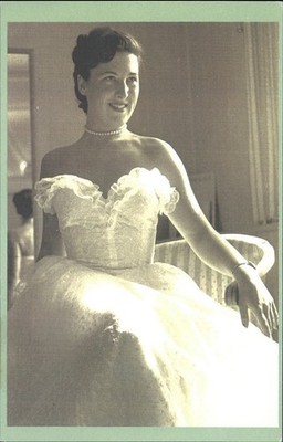 1952 Nottingham Spitzenkleid Modell Margaret Thompson Vintage Foto Postkarte 1990