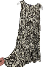 Roamans BoHo Casual Spring Summer Tribal Print Crinkle  Beach Dress NEW Size 12
