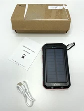 20000mAh Power Bank Solar Outdoor Waterproof Black/Red