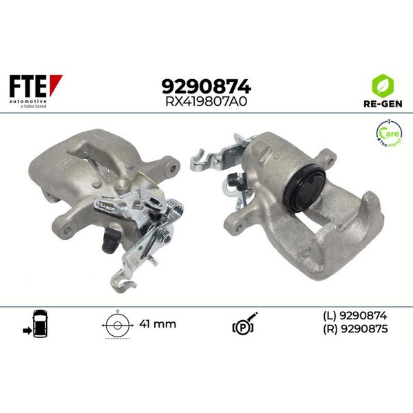 FTE 9290874 Bremssattel FüR VW Skoda Seat Audi Leon Altea Toledo Golf Jetta EOS-image
