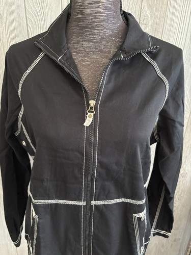 Oleg Cassini Sport Women Size M Black Breathable Jacket - Picture 2 of 10