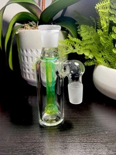 Thick Glass Ash Catcher 18mm  Shower head Ash Catcher 90° Green Slime
