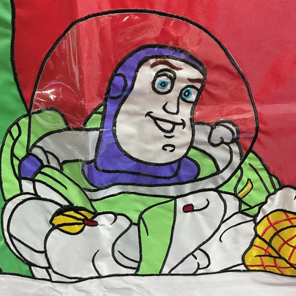 Bandera de Colección Toy Story Disney Felices Fiestas Navidad Exterior Woody Buzz Raro Foto 3 de 4