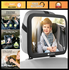 Baby Car Seat Mirror - Wide View, Shatterproof, Adjustable, Safety Accessory