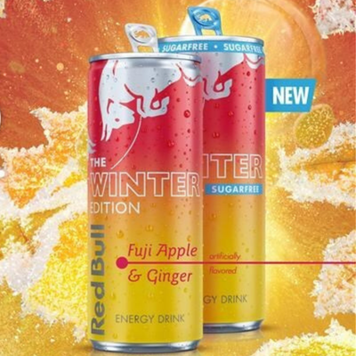 4 pack New Red Bull Winter Edition Fuji Apple-Ginger 12 Fl Oz 2025