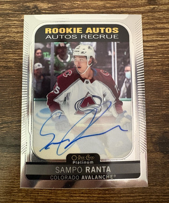 2021-22 O-Pee-Chee Platinum Sampo Ranta #R-SR Rookie Auto Colorado Avalanche