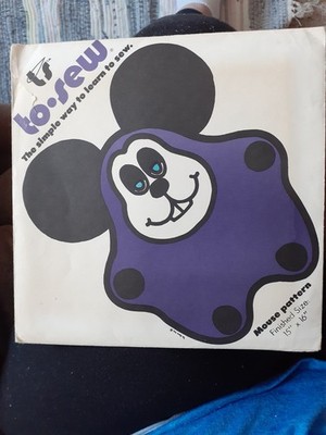 Vintage 1970s To-Sew Mouse Pattern Uncut  Hard to find!!