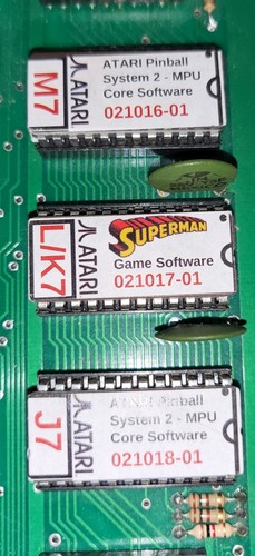 Atari Pinball Machine Superman EPROMS - Three (3) EPROMS included