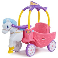 Little Tikes Princess Horse  Carriage Ride-On, Multicolor, Large, Kids Toy