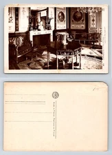 Chateau de la Malmaison Salon de Reception France Postcard White Border Noyer