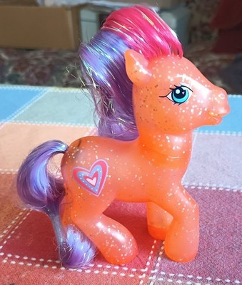 My Little Pony G3 Tangerine Twinkle Divine Shine Translucent W Glitter Nice!