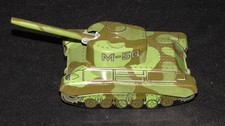 Cragstan Camo Tin Toy M-50 Tank Friction Movement Working, Made in Japan; 8"