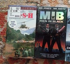 Lot 2 Vtg Will Smith Men In Black New Sealed Vhs  mash the movie