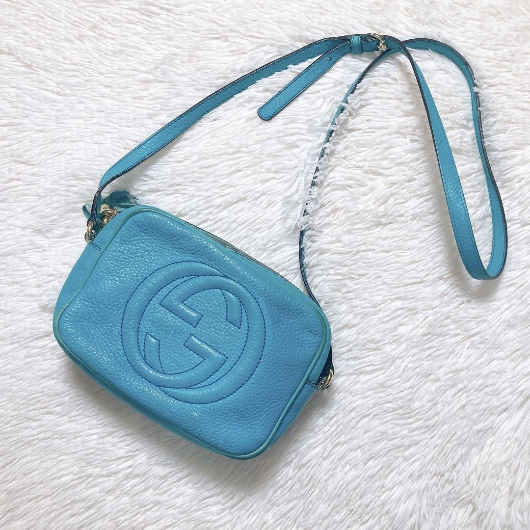 Sac à bandoulière GUCCI Soho vert turquoise #PG5LIO