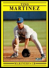 1991 Fleer TINO MARTINEZ Seattle Mariners #458