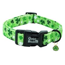 St Patrick's Day Dog Collar-Spring Adjustable Cute Medium Pack of 1 Trefoil