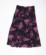 Gonna donna in jersey svasata Viyella taglia UK 10