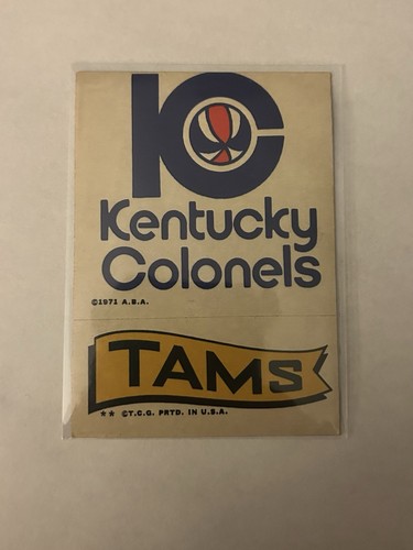 Kentucky Colonels Tams 1973 Topps Team Stickers card