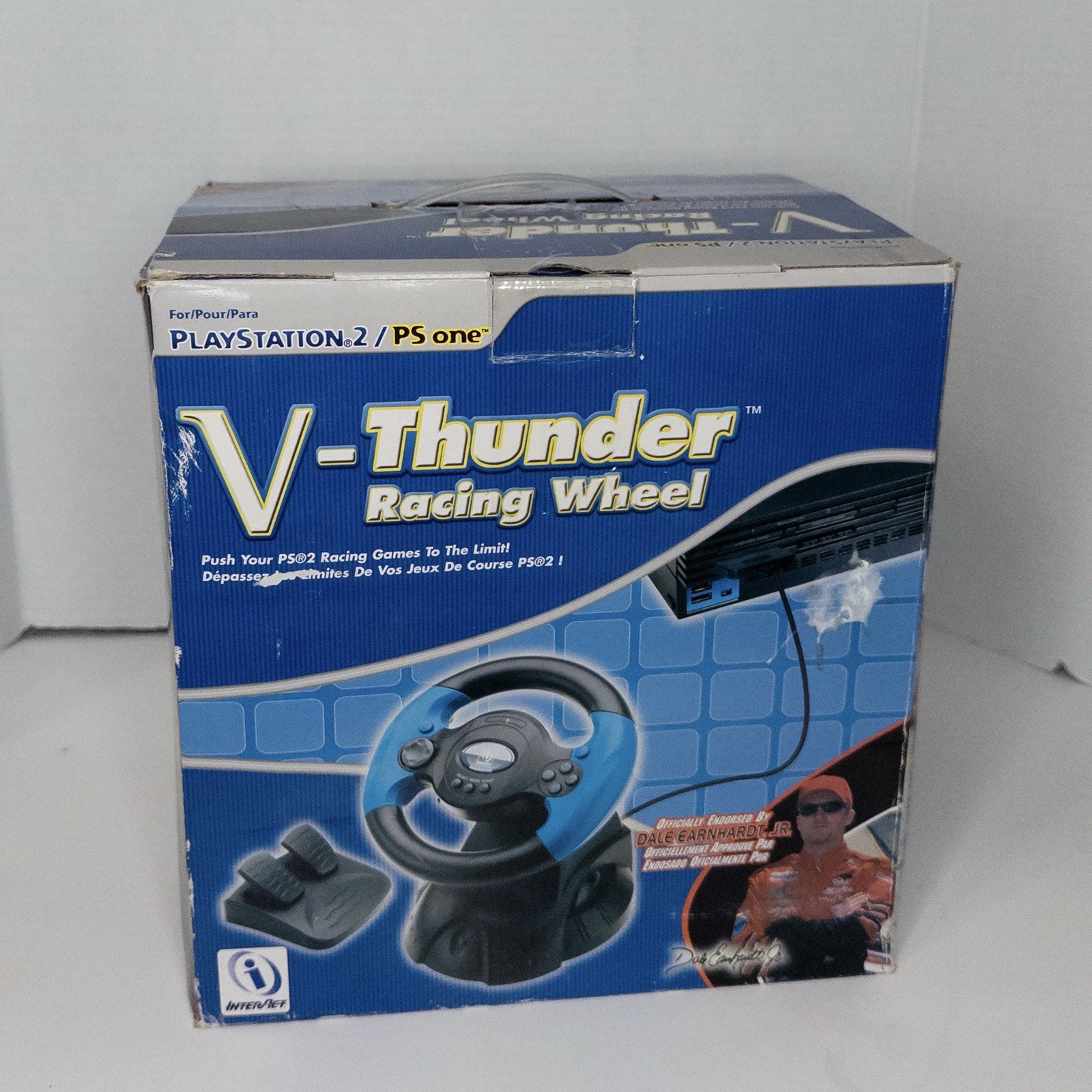 InterAct V-Thunder PS1 PS2 Racing Wheel & Pedals Untested