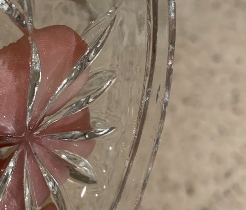 Vintage Prescut Clear Lidded Sugar Bowl by Anchor Hocking Oatmeal EAPC - Picture 6 of 6