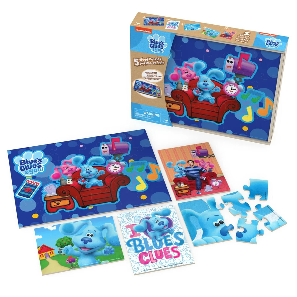 Rompecabezas Nickelodeon Blue's Clues & You 4 de 8 piezas y 1 de 24 piezas artes y manualidades Foto 3 de 4