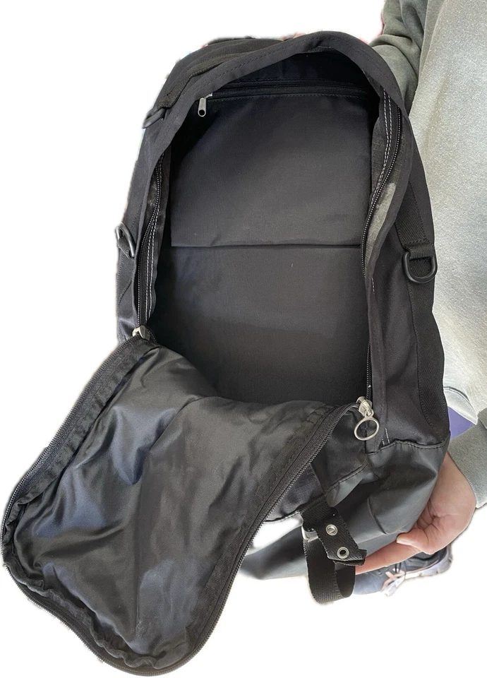 Mochila utilitaria vintage de monopatín etnies para niñas - negra con diseños florales Foto 3 de 3