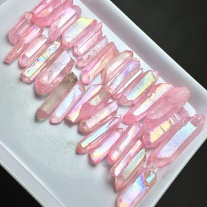 199g-30pcs-Pink-Angel-Aura-Quartz-Crystal-Titanium-Bismuth-Silicon-Point-Rainbow