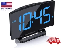 Digital Alarm Clock for Bedrooms Bedroom Decor Desk Clock Bedside 3 Alarm Sounds