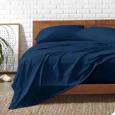 Bare Home 100% Organic Cotton Twin Size Sheet Set Jersey Knit