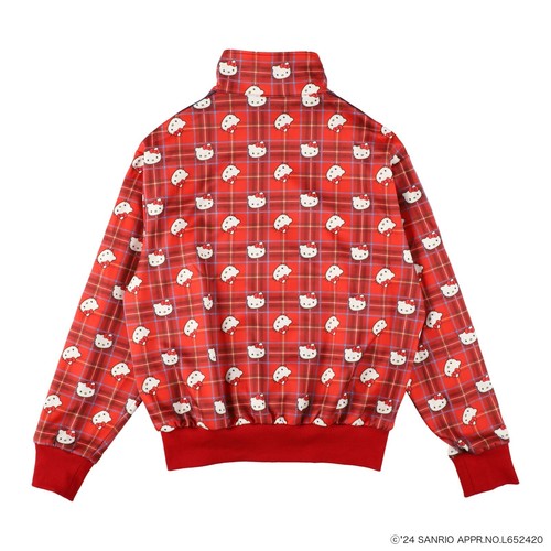 HEIHEI NWOT Hello Kitty Collab Track Jacket | ハローキティ トラックジャケット coat tartan retro - Picture 4 of 4