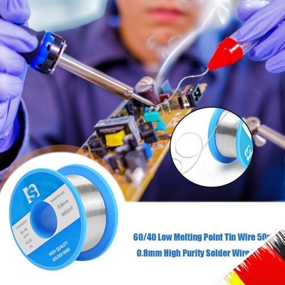 50g 0.8mm High Purity Solder Wire Roll Low Melting Point Soldering Core Tin Wire