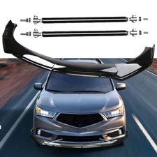 Front Bumper Lip Body Kit Spoiler Splitter Glossy Black For Acura MDX Y