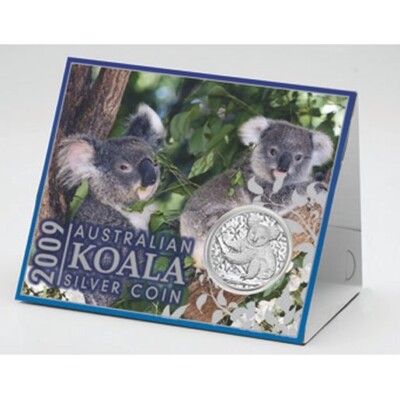 Australia 2009 KOALA Bear $1 1 Oz Troy Pure Silver in PERTH MINT