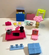 Barbie Doll Miscellaneous School Work Accessories Files Tray Phones Flowers