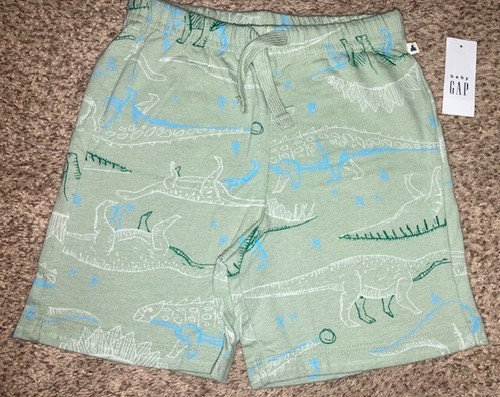 New With Tags Baby Gap Boy's Dinosaur Shorts Size 4T/4Yrs