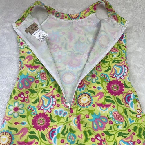 Vintage Studio 342 by Florence Eiseman Sleeveless Dress Girls 7 Green Floral - Picture 7 of 11