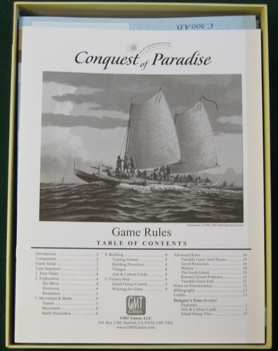 Conquest of Paradise Game, GMT (2007) Complete Punched - Picture 6 of 8