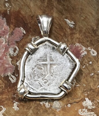 Pirate Coin Treasure Spanish Piece of Eight Hand-struck Authentic 1R SS  Pendant
