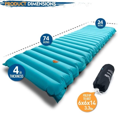 Compact Inflatable Sleeping Pad with Built-in Pump – Effortless Outdoor Comfort - Picture 4 of 8
