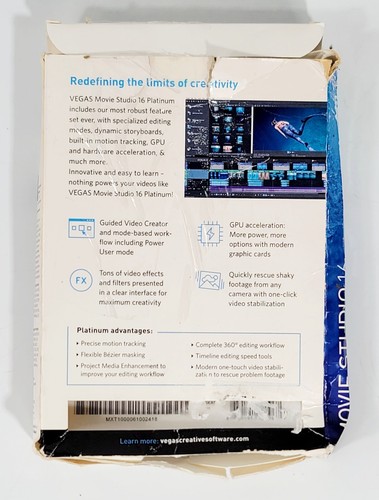 MAGIX Vegas Move Studio 16 Platinum For WINDOWS 7 8 10 Advanced VIDEO Editing - Picture 11 of 24