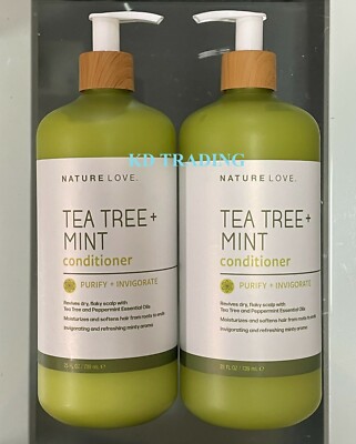 (2-Pk) Nature Love TEA TREE + MINT Oil Botanical Purify Invigorate CONDITIONER  