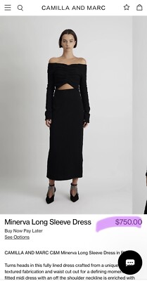knee length dresses for ladies Camilla and Marc Minerva Long Sleeve Dress in Cream  Coco & Lola