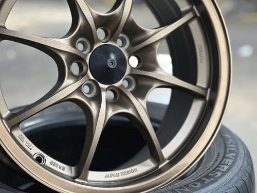 New 16 inch 4x100 4 pcs Mugen AOW MUGEN MF8 Design Wheel BRONZE Honda Fit Civic - Picture 10 of 12