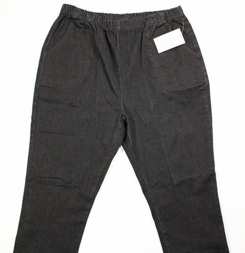 BLAIR DenimEase Classic Pull-On Denim Jeans, Size 18P, Black Wash, NEW!!