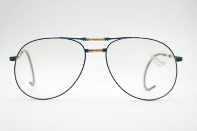 Vintage Actuell Couture 326 56[]16 155 Blue Oval Glasses NOS