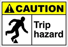 Trip Hazard Caution OSHA / ANSI LABEL DECAL STICKER