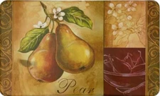 ANTI-FATIGUE NON SLIP FLOOR MAT (18" x 30") PVC, 2 PEARS & FLOWERS by Achim