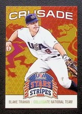 2015 Blake Trahan Panini USA Baseball Stars & Stripes Crusade Red 81/99 - Reds
